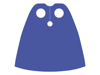 Minifigure Cape Cloth, Standard - Traditional Starched Fabric - 4.0cm Height: {лилав}