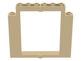 Door, Frame 2 x 8 x 6 Swivel without Bottom Notches: {тухлено жълт}