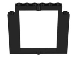 Door Frame 2 x 8 x 6 Swivel without Bottom Notches: {черен}