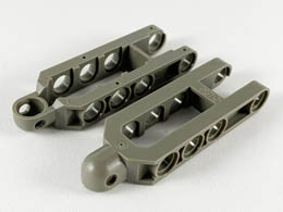 Technic, Steering Arm 6.5 x 2 with Tow Ball Socket Rounded, Chamfered: {тъмно сив}