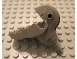 Dinosaur Head Tyrannosaurus rex, Jaw Bottom with Pin: {тъмно сив}