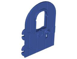 Door 1 x 4 x 6 Round Top with Window and Keyhole, Nonreinforced Edge: {ярко синьо-виолетов}
