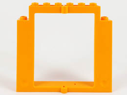 Door, Frame 2 x 8 x 6 Swivel without Bottom Notches: {ярко жълто-оранжев}