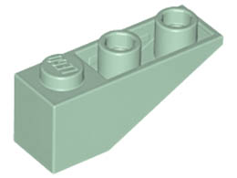 Покривна плочка 1X3/25° инверсна: {пясъчно зелен}