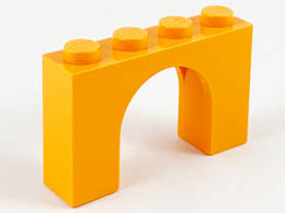 Арка 1X4x2: {ярко жълто-оранжев}