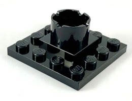 Boat, Mast Section Base 4 x 4 x 1 2/3 : {черен}