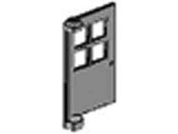 Door 1 x 4 x 5 with 4 Panes : {сив}