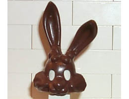 Minifigure, Headgear Head Cover, Rabbit with Long Ears (Bunny): {земно оранжев}