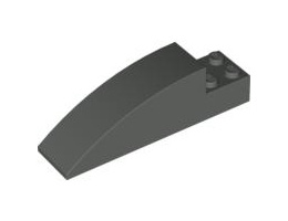 Slope, Curved 8 x 2 x 2: {тъмно сив}