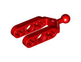 Technic, Steering Knuckle Arm with Ball Joint (Tow Ball): {ярко червен}