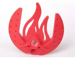 Bionicle Weapon 5 x 5 Shield with Flames: {ярко червен}