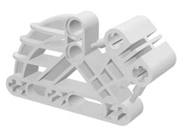 Bionicle Bohrok Rib Cage, Liftarm 2 x 4 x 7 Angled: {бял}