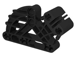 Bionicle Bohrok Rib Cage, Liftarm 2 x 4 x 7 Angled: {черен}