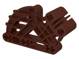 Bionicle Bohrok Rib Cage, Liftarm 2 x 4 x 7 Angled: {земно оранжев}