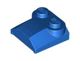 Slope, Curved 2 x 2 x 2/3 with Two Studs and Curved Sides, Lip End: {ярко син}
