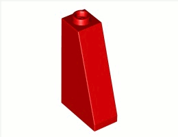 Покривна плочка 1X2x3/73° : {ярко червен}