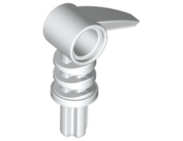 Bionicle 2 x 3 Axle Connector with Tooth: {бял}