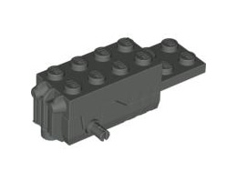 Pullback Motor 6 x 2 x 1 2/3 with Black Base, White Shafts (Motor 2): {тъмно сив}