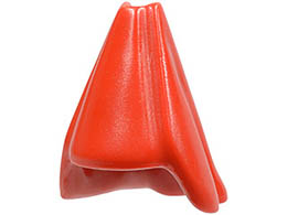 Minifigure, Headgear Hat, High Cone Shaped : {ярко червен}