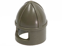 Minifigure, Headgear Helmet Castle with Chin Guard : {тъмно сив}