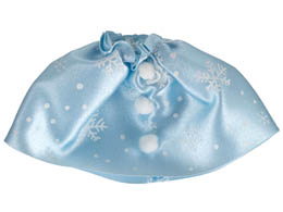 Belville, Clothes Skirt Long, Satin with White Snowflakes Pattern: {светло син}