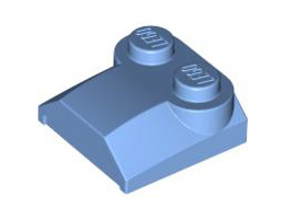 Slope, Curved 2 x 2 x 2/3 with Two Studs and Curved Sides, Lip End: {умерено син}