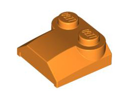Slope, Curved 2 x 2 x 2/3 with Two Studs and Curved Sides, Lip End: {ярко оранжев}