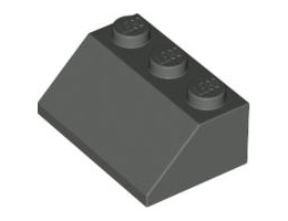 Покривна плочка 2X3/45°: {тъмно сив}
