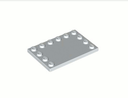 Плочка 4X6 с 12 пъпки: {бял}