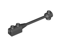 Bar 1 x 8 with Brick 1 x 2 Curved Top End (Original, No Axle Holder) : {черен}