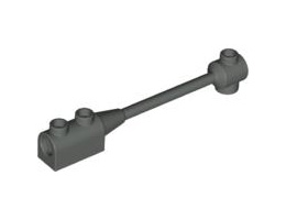 Bar 1 x 8 with Brick 1 x 2 Curved Top End (Original, No Axle Holder) : {тъмно сив}