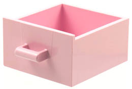 Container, Cupboard 4 x 4 x 4 Drawer, Open Handle: {светло червеникаво-виолетов }