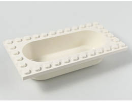 Container, Bathtub 6 x 12 x 2 1/3 : {бял}