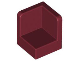 Стенен ъгъл 1X1x1: {нов тъмно червен}