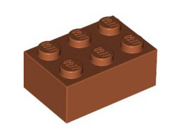 Тухличка 2X3: {тъмно оранжев}