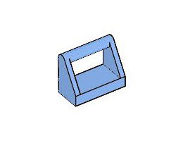 Плочка, модифицирана 1 x 2 с дръжка: {умерено син}