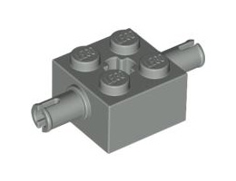 Свързващ елемент 2X2 с 2 щракалки: {сив}