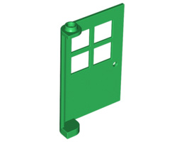 Door 1 x 4 x 5 with 4 Panes: {тъмно зелен}