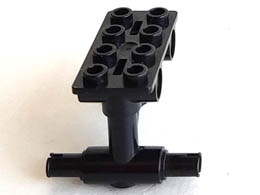 Плочка 2X4 с щракалки 4XØ4,85: {черен}
