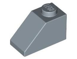 Покривна плочка 1X2/45° : {пясъчно син}