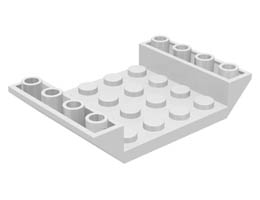 Slope, Inverted 45 6 x 4 Double with 4 x 4 Cutout: {бял}