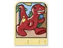 Story Builder Meet the Dinosaurs Card with Red Dinosaur Pattern: {светло жълт}
