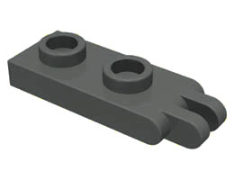 Hinge Plate 1 x 2 with 2 Fingers: {тъмно каменно сив}