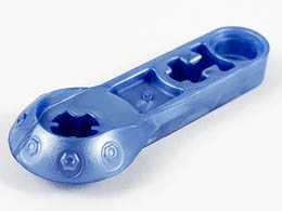 Technic, Rotation Joint Ball Half with 3L Liftarm Thin: {метално пясъчно-син}