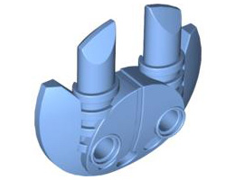 Bionicle Weapon 5 x 5 Shield with Dual Round Prongs: {умерено син}