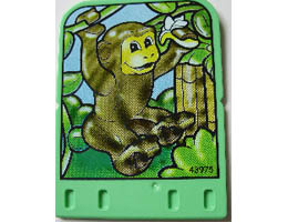 Story Builder Jungle Jam Card with Monkey Carrying Banana Pattern: {умерено зелен}