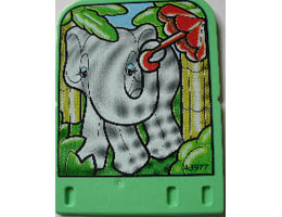 Story Builder Jungle Jam Card with Elephant Carrying Umbrella Pattern: {умерено зелен}