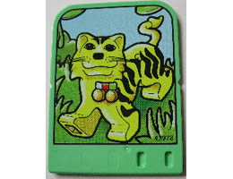 Story Builder Jungle Jam Card with Tiger with Medals Pattern: {умерено зелен}