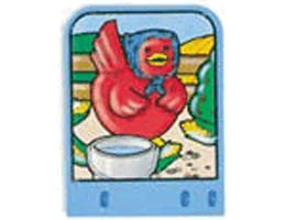 Story Builder Farmyard Fun Card with Hen, Bucket of Water, and Corn Pattern: {умерено син}