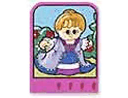 Story Builder Pink Palace Card with Lady in Blue Dress Pattern: {ярко пурпурен}